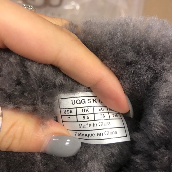 Grey uggs!! Button up!! Worn once. STILL IN BOX - Picture 3 of 4